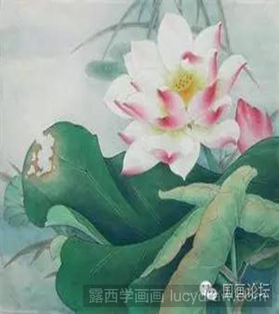 工笔画《荷花蜜蜂》的设色法