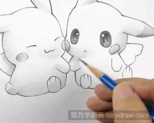 皮卡丘素描教程