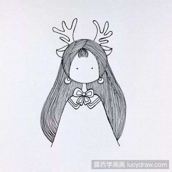 麋鹿少女插画教程