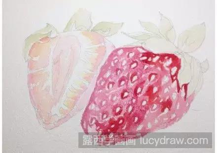 水彩画教程：草莓的绘画步骤