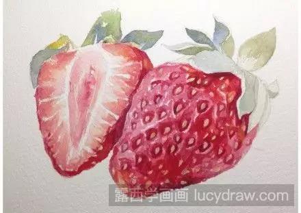 水彩画教程：草莓的绘画步骤