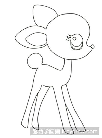 儿童画教程：怎么画一只梅花鹿