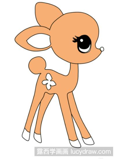 儿童画教程：怎么画一只梅花鹿