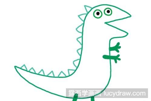 小恐龙儿童画教程