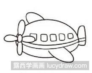 简笔画飞机的画法教程（1）