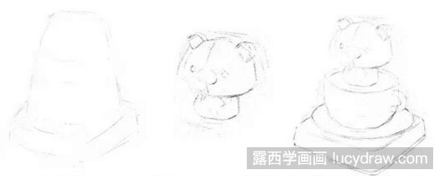 小熊摆件素描教程