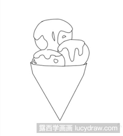 冰淇淋儿童画教程