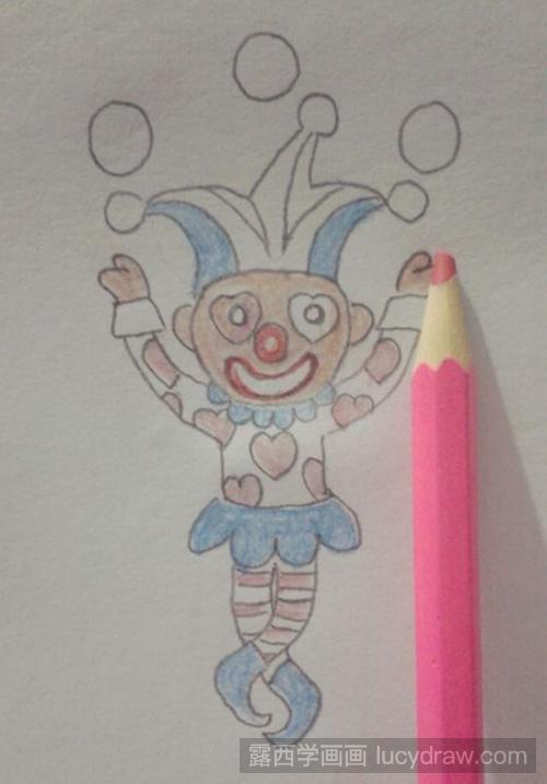 小丑儿童画教程