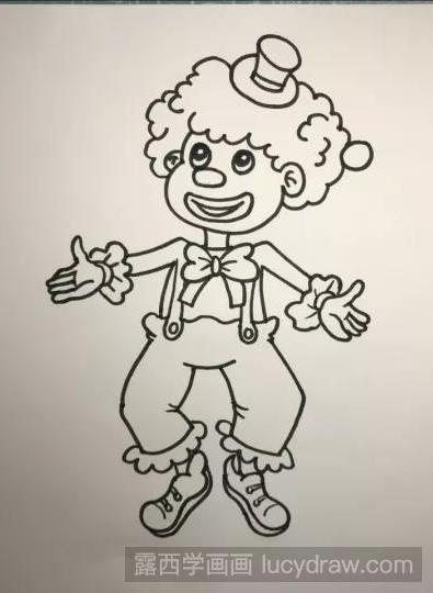 儿童画：带来欢乐的小丑