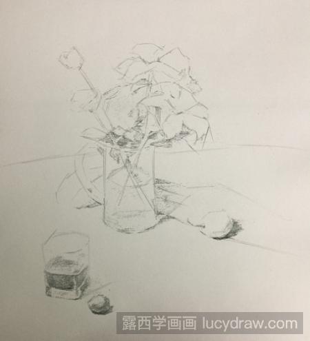 素描教程：静物花卉教程