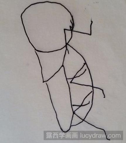 儿童画教程：教你画蝗虫