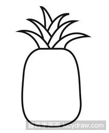 菠萝的画法儿童简笔图片