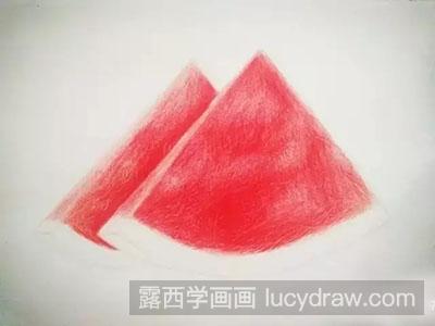 彩铅画教程-怎么画西瓜