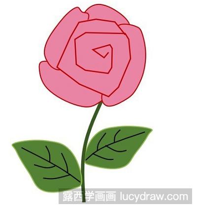 简笔画教程：教你画玫瑰花