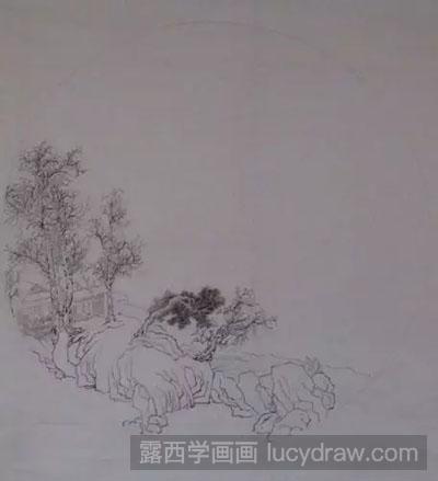 工笔画教程-怎么画山水