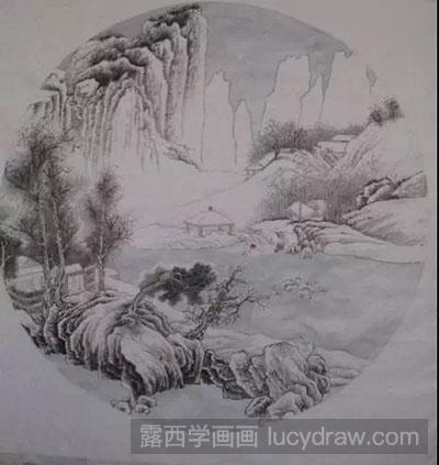 工笔画教程-怎么画山水