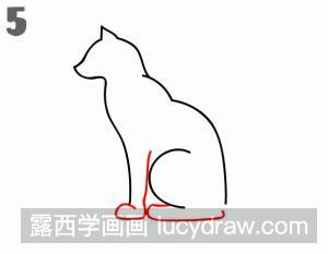 简笔画教程 教你画坐着的小猫