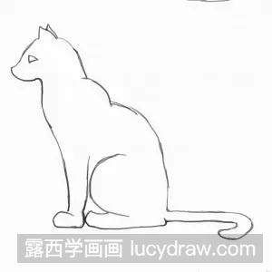 长椅子上的猫简笔画图片