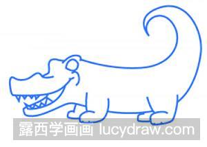 儿童画教程：教你画卡通鳄鱼