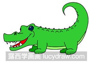 儿童画教程：教你画卡通鳄鱼