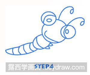 儿童画教程：教你画卡通蜻蜓