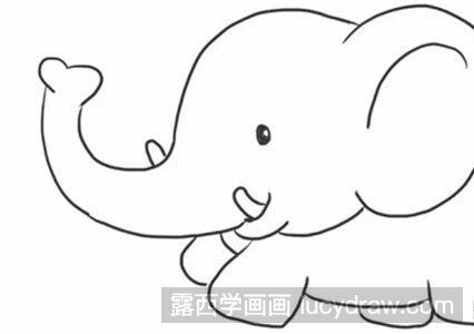 简笔画教程：一只大象怎么画？