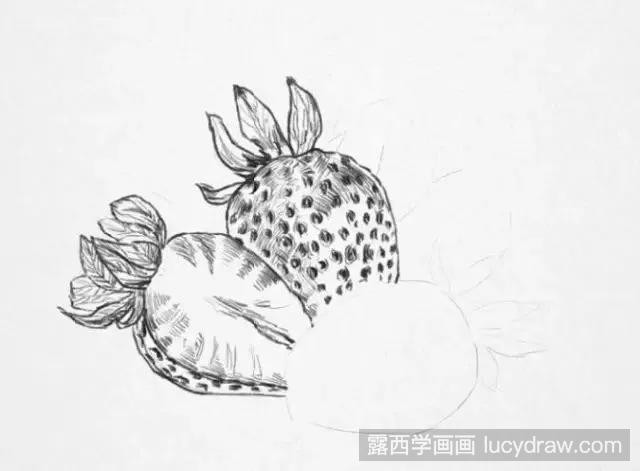 静物教程：草莓的素描画法