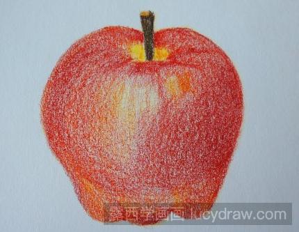 彩铅画教程：教你画苹果