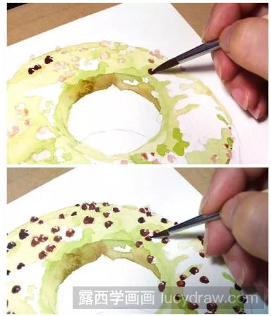 水彩画甜甜圈教程
