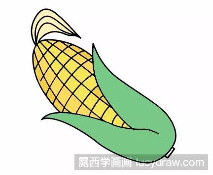 玉米简笔画步骤教程