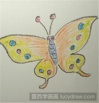 儿童画教程：如何画美丽的蝴蝶