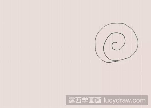 简笔画教程：软软的小蜗牛