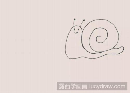 简笔画教程：软软的小蜗牛