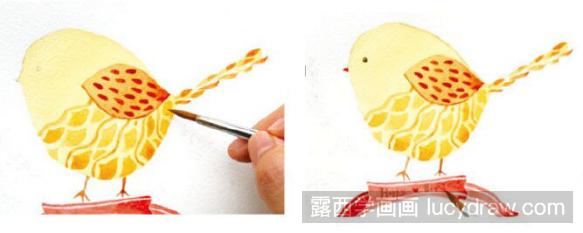 水彩画教程：怎么画小鸟
