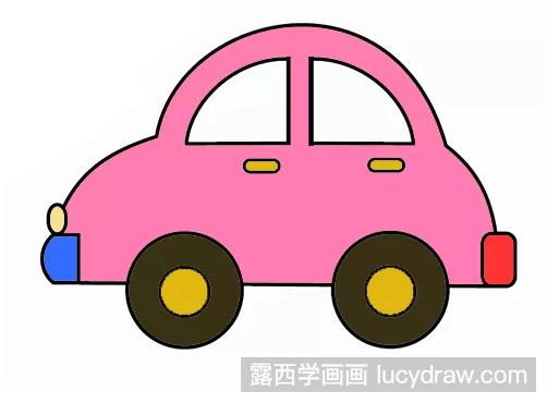 小汽车怎么画简笔画?