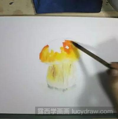 水彩画教程-怎么绘制小蘑菇