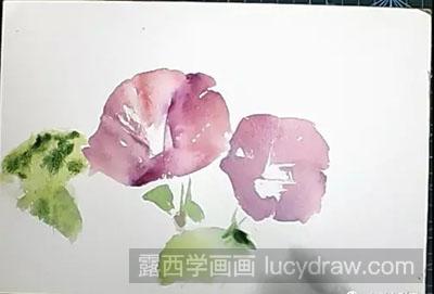 怎么绘制水彩画牵牛花