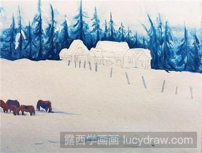 水彩教程：教你怎么画冰雪