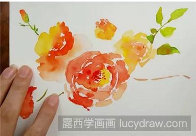 水彩画教程：教你画花，把爱送给妈妈