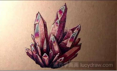 王者荣耀彩铅画 水晶图片