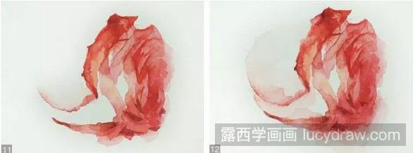 水彩画：画一朵美丽的玫瑰