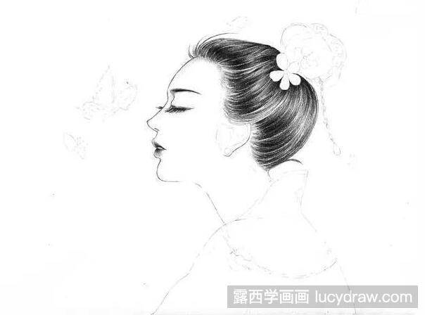 古风美人素描教程