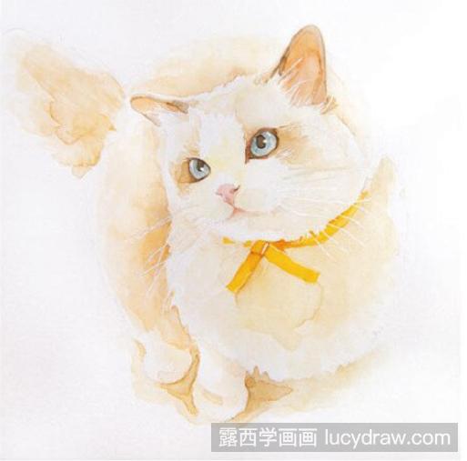 水彩画教程：怎么用留白画猫咪