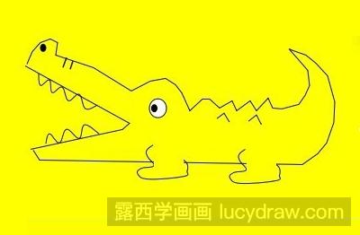 简笔画教程：教你画鳄鱼