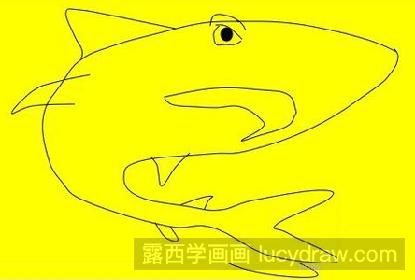 简笔画教程：教你画鲨鱼