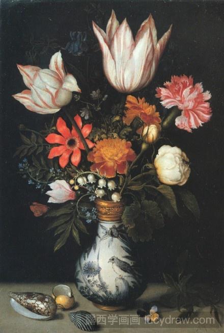 Ambrosius Bosschaert静物花卉油画作品欣赏