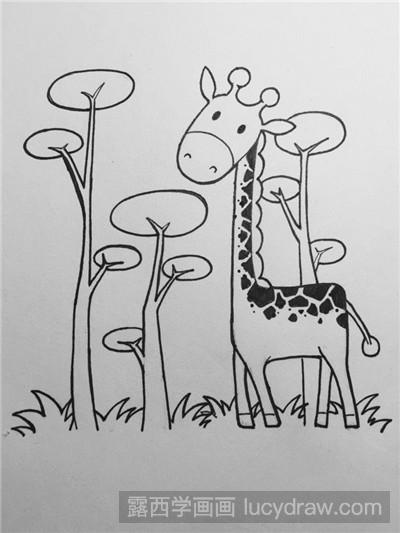 插画教程：Q版长颈鹿