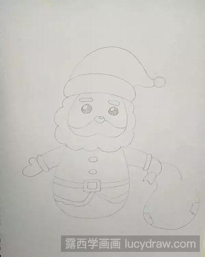 儿童画教程-怎么绘制圣诞老人