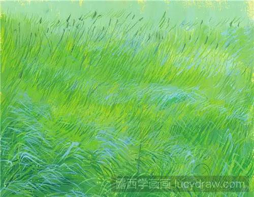草地水彩画画法步骤教程