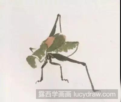 怎么绘制彩墨画蝈蝈